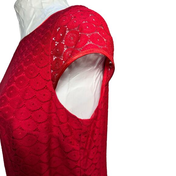 Black Label by Evan Picone Short Knee Length Lace Dress 8 Tradwife Twee Feminine - Picture 7 of 16